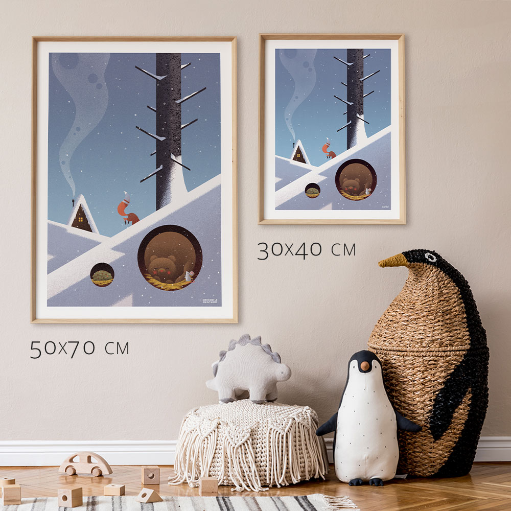 Crocodile Prints zimski san poster za djecu za djecju sobu dimenzije postera